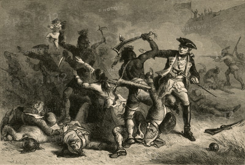 Montcalm Trying To Stop The Massacre', (1877).