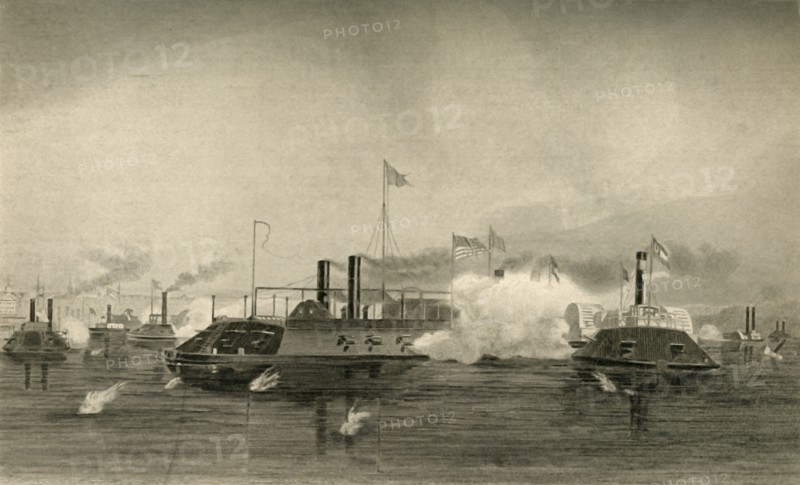 Action of the Gunboats at Memphis', (1878).