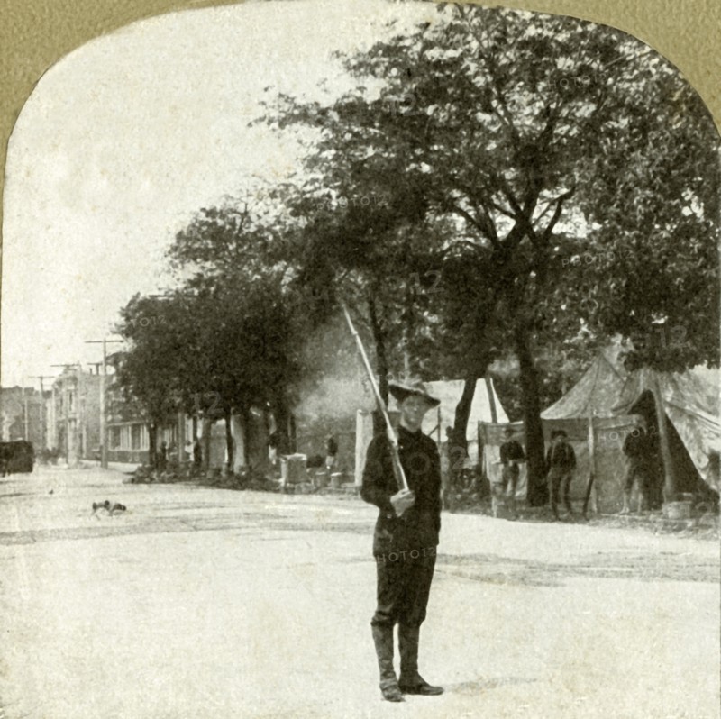 Seventh Regiment National Guards...camped in Lincoln Square, Oakland, Cal.', 1906.