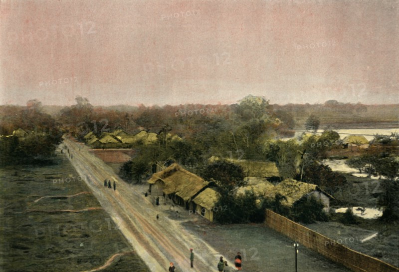 Un Village Tonkinois', (Village in Tonkin), 1900.