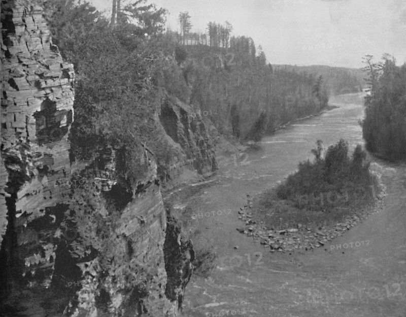 Kaministiquia River, below Kakabeka Falls', c1897.