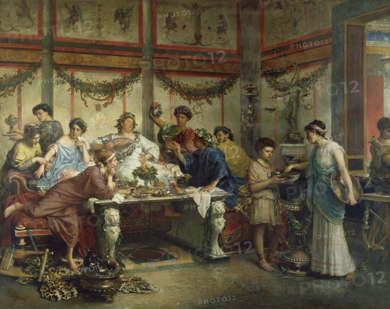 A Roman Feast (Saturnalia), Second Half of the 19th cen..