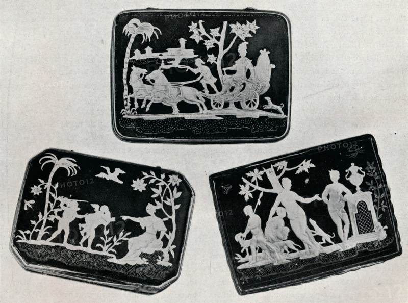 Three Pique Snuff-Boxes', 1920.