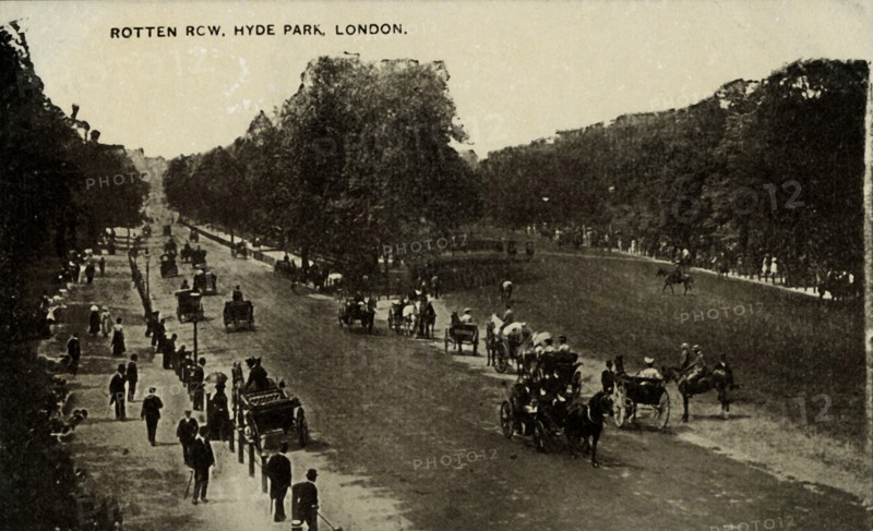 Rotten Row, Hyde Park, London', late 19th-early 20th century.