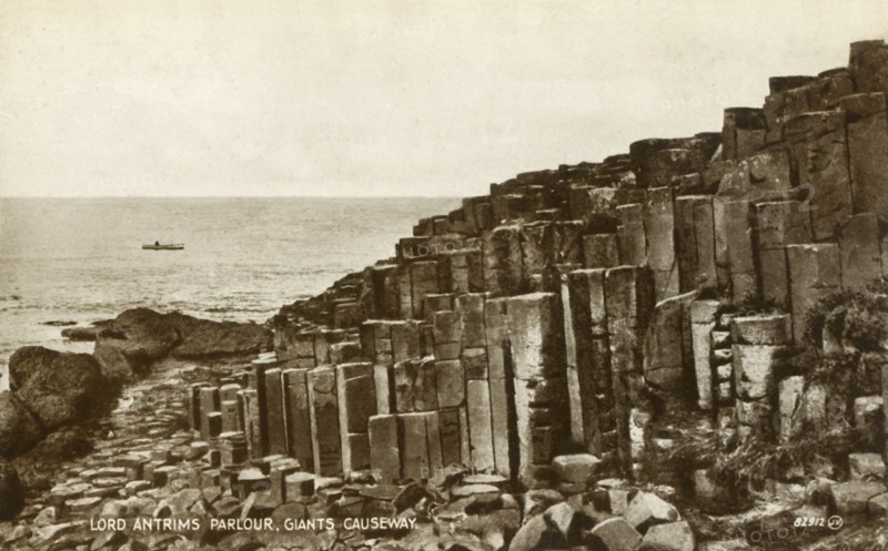 Lord Antrims Parlour, Giants Causeway', late 19th-early 20th century.