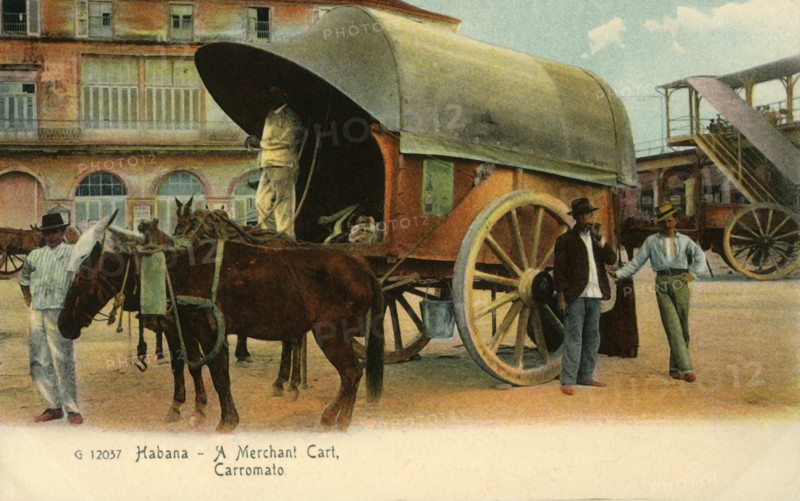 Habana - A Merchant Cart, Carromato', c1910.