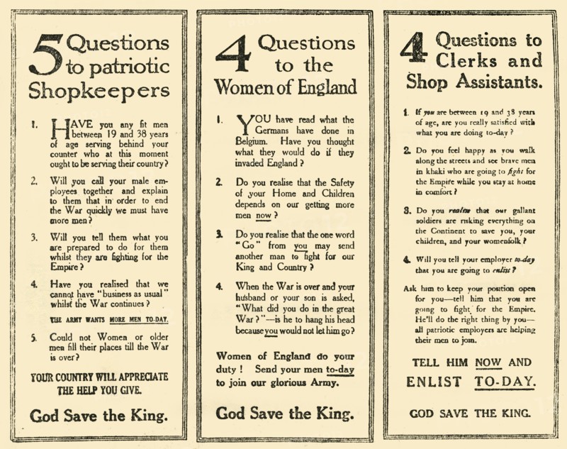 Advertisements Which Helped To Raise Kitchener's Army', 1914-1918, (1919).