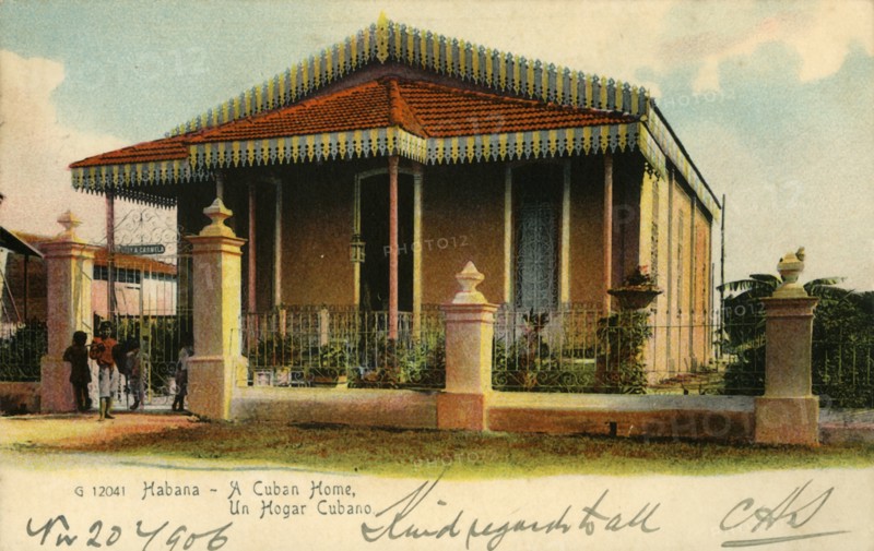 Habana - A Cuban Home, Un Hogar Cubano', 1900s.