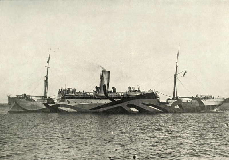 H.M. Auxiliary Cruiser "Coronado" Camouflaged', (1919).