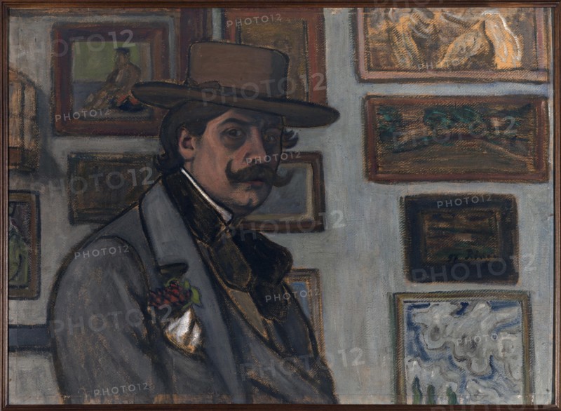 Self-portrait in a brown hat, 1897.