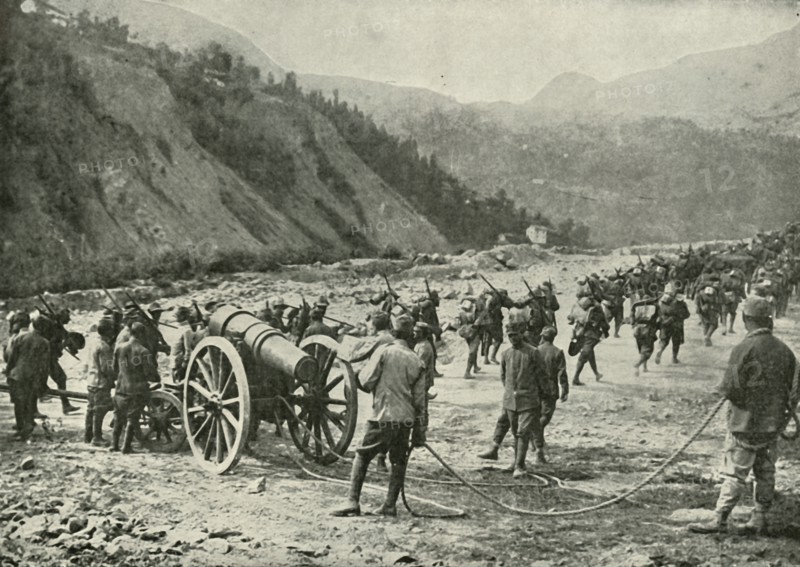 The Italian Army On The March', (1919).