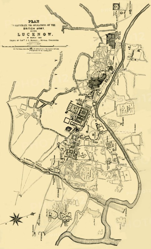 Plan to Illustrate the Operations of the British Army before Lucknow in March 1858', (1901).