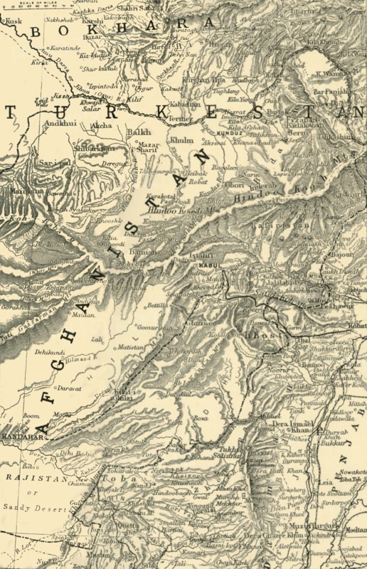Map Indicating General Roberts's Route to Kabul...and the British and Russian Boundaries', 1901.