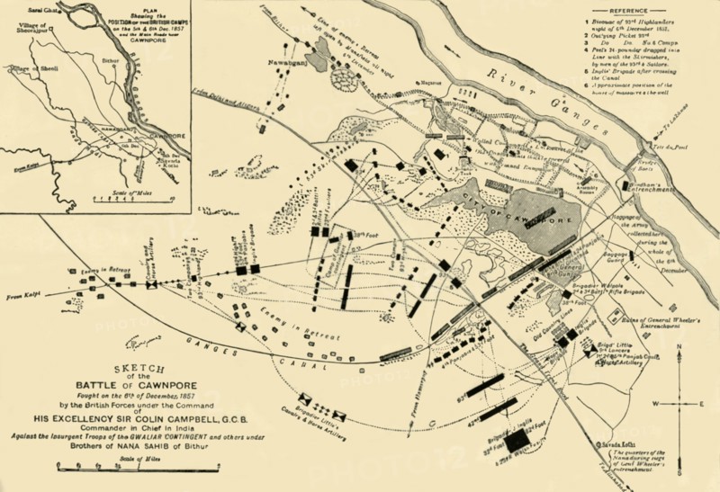 Sketch of the Battle of Cawnpore', 1857, (1901).