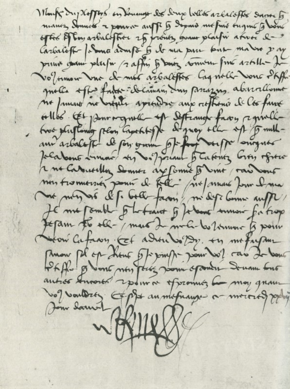 Letter from King René of Anjou, 15th century, (1934).