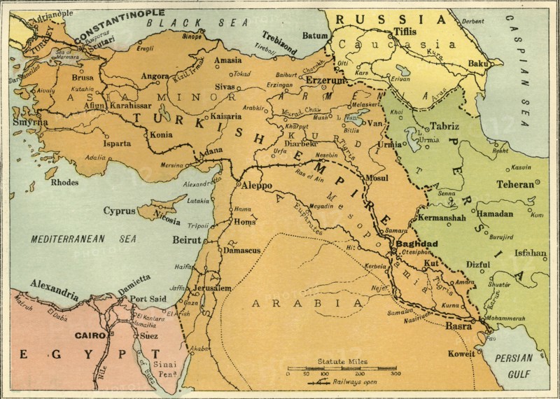 Map to Illustrate the Mesopotamian Expedition', 1919.