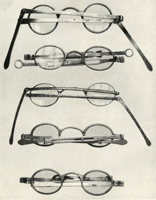 Various types of spectacles...of the late 18th and early 19th centuries, (1934).