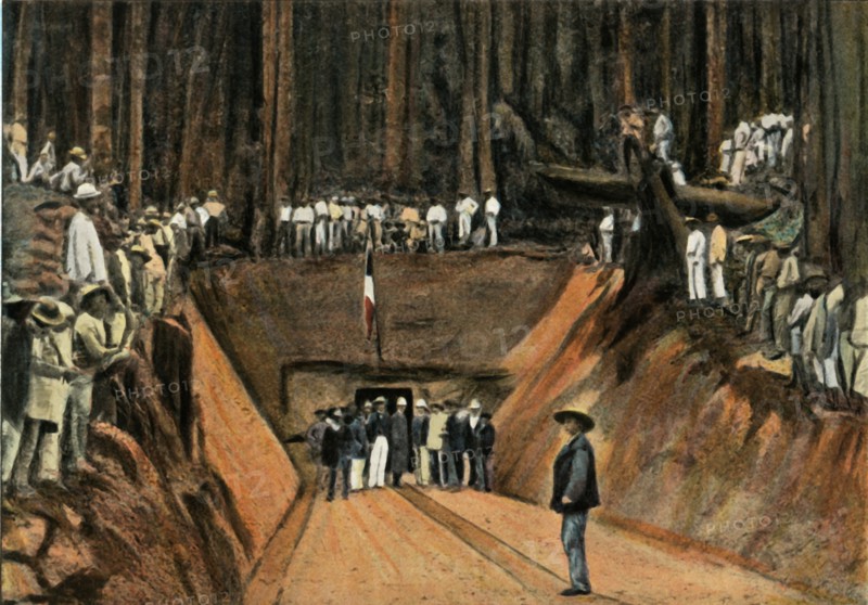 Saint-Elie. Inauguration De La Premiere Mine De Quartz', (Saint-Elie. The first Quartz Mine), 1900.