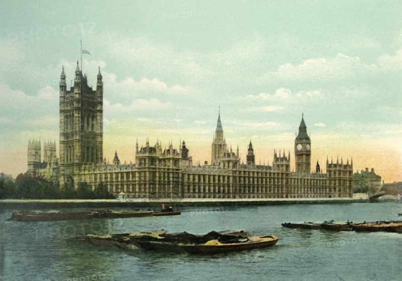 The Houses of Parliament', c1900s.
