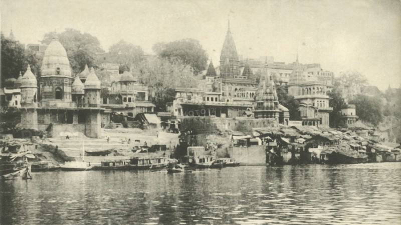 Manekanka Bathing and Burning Ghat, Benares', .