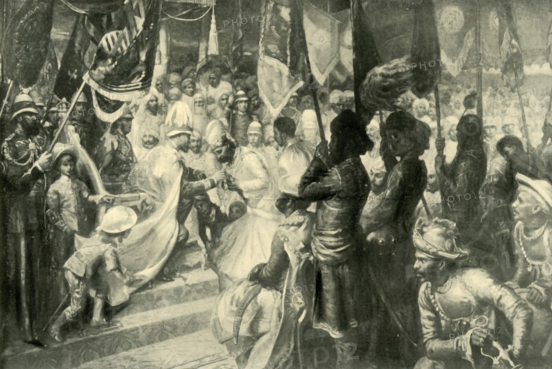 The Prince of Wales Conferring the Order of the Star of India at Calcutta', 1901.