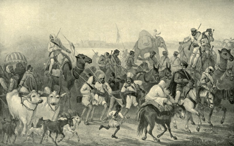 Native Auxiliaries Hurrying to Delhi', c1850s, (1901).