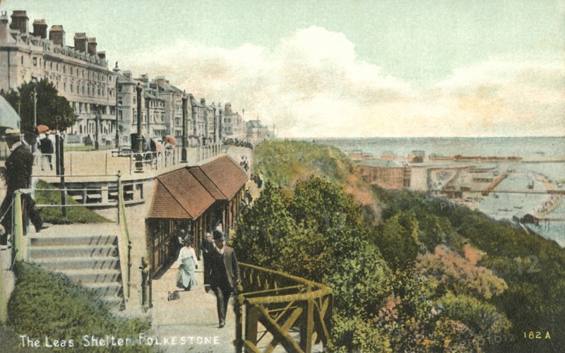 The Leas Shelter, Folkestone', 1900s.
