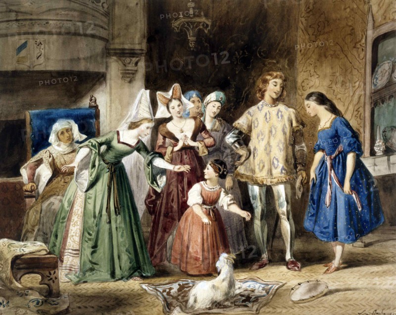 Esmeralda at Madame de Gondelaurier. The Hunchback of Notre-Dame by Victor Hugo, 1831.