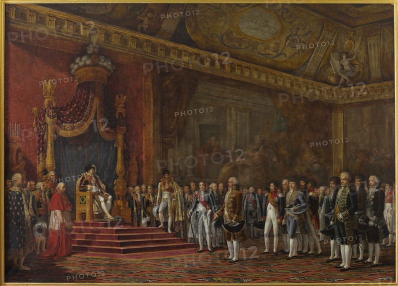 Deputation from the Roman Senate presenting its homage to Napoleon I on 16 November 1809, 1810.