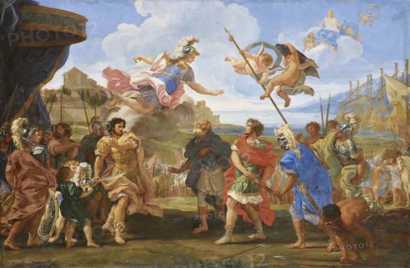 The quarrel between Agamemnon and Achilles, ca. 1695.