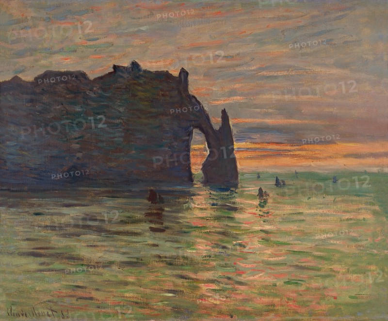 Sunset at Étretat, 1883.