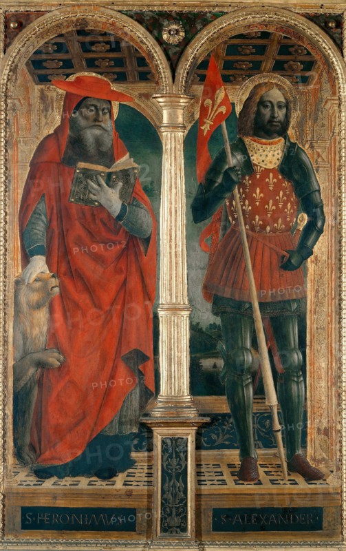 Saints Jerome and Alexander. Polyptych from the Santa Maria delle Grazie , 1500-1505.