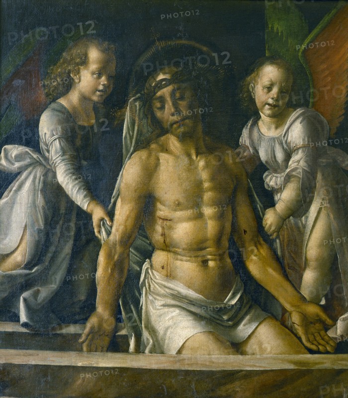 Pietà with two angels , 1480.