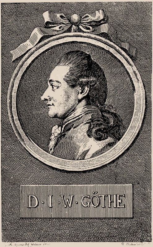 Portrait of the author Johann Wolfgang von Goethe (1749-1832), 1776.