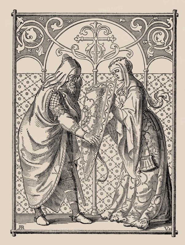 Die Nibelungen. Hagen's Shield Request, 1840-1841.