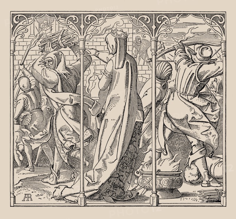 Die Nibelungen. How the Queen Gave Orders to Burn Down the Hall, 1840-1841.