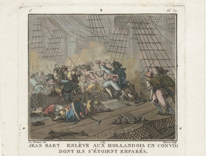 Jean Bart in the Battle of Texel on 29 June 1694, 1789.
