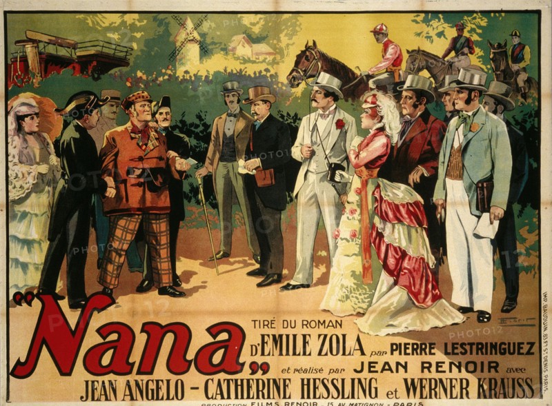 Movie poster Nana by Jean Renoir, 1926.
