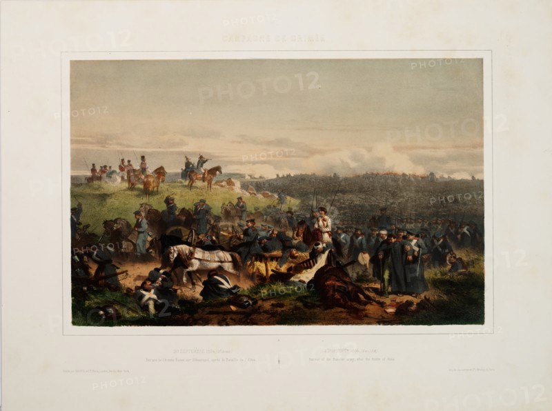 September 20, 1854. Retreat of the Russian Army after the Battle of the Alma, 1855.