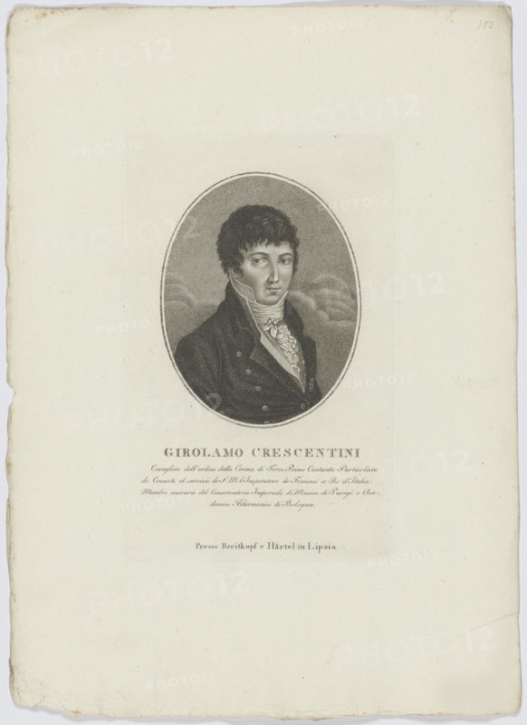 Portrait of Girolamo Crescentini (1762-1846), after 1800.