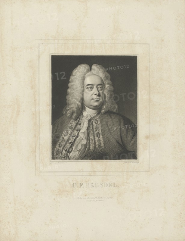 Portrait of the composer Georg Friedrich Haendel (1685-1759), c. 1840.