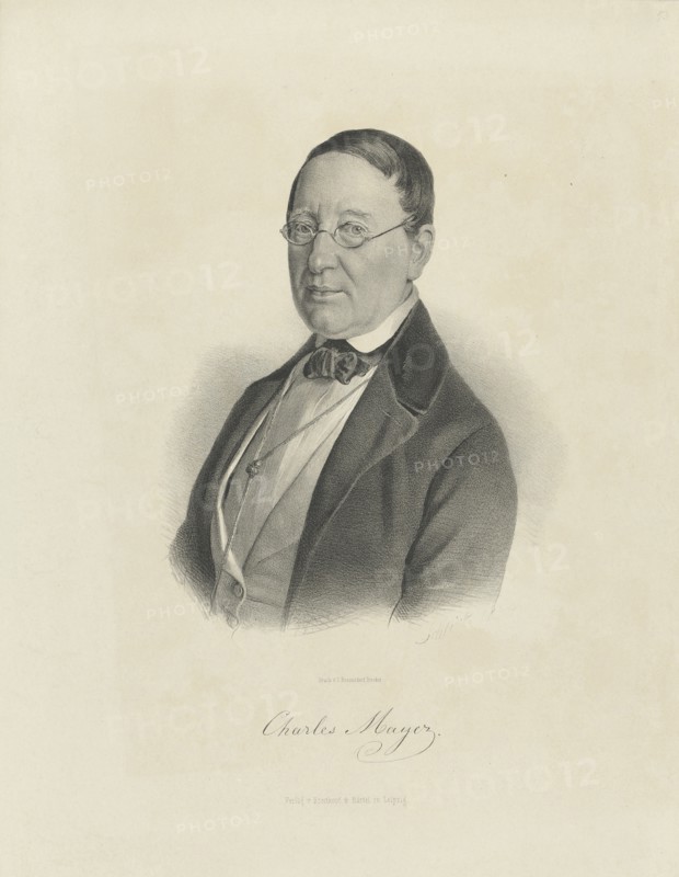 Portrait of the pianist and composer Charles Mayer (1799-1862), ca 1854.