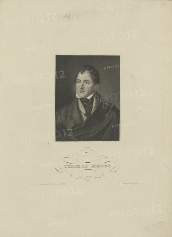Portrait of the poet Thomas Moore (1779-1852) , 1830s.