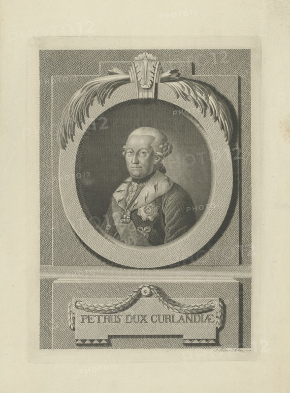 Peter von Biron (1724-1800), Duke of Courland and Semigallia, 1781.
