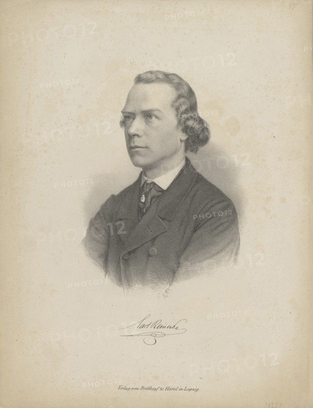 Portrait of the pianist and composer Carl Heinrich Carsten Reinecke (1824-1910) , c. 1850.