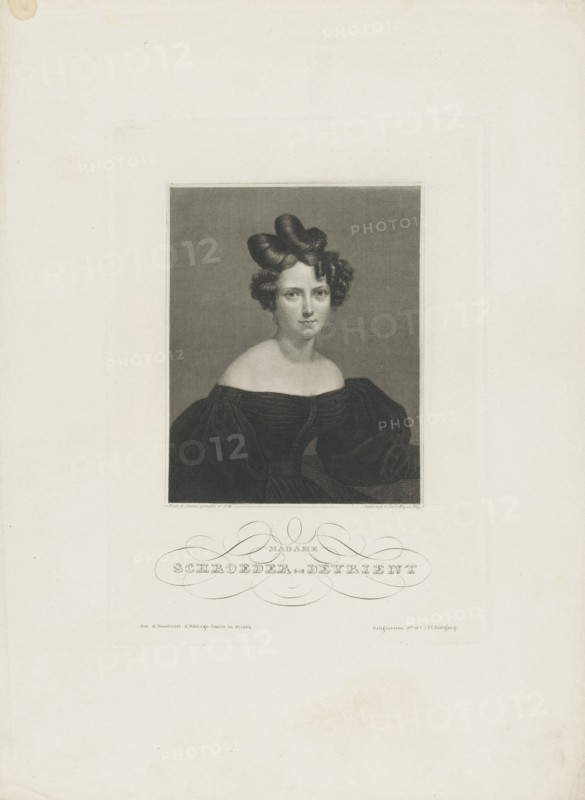 Portrait of the opera singer Wilhelmine Schröder-Devrient (1804-1860) , c. 1840.