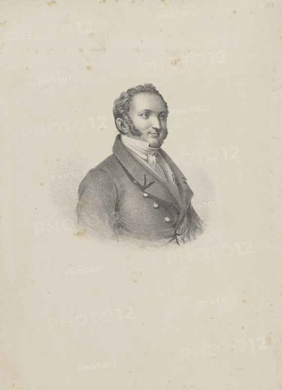 Portrait of the composer Gioachino Antonio Rossini (1792-1868), 1826.