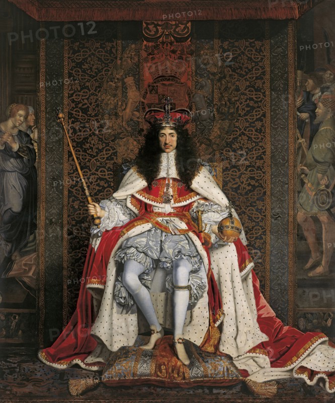 Portrait of Charles II of England (1630-1685), ca 1676.