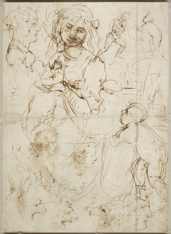 Heads and figures, ca 1478.