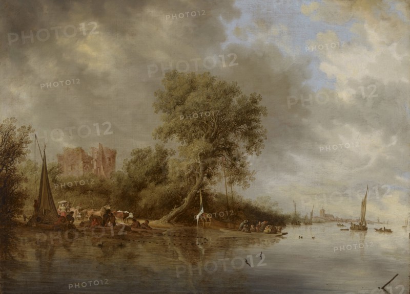 River Landscape with the Ruins of the Castle of Egmond  , 1641.